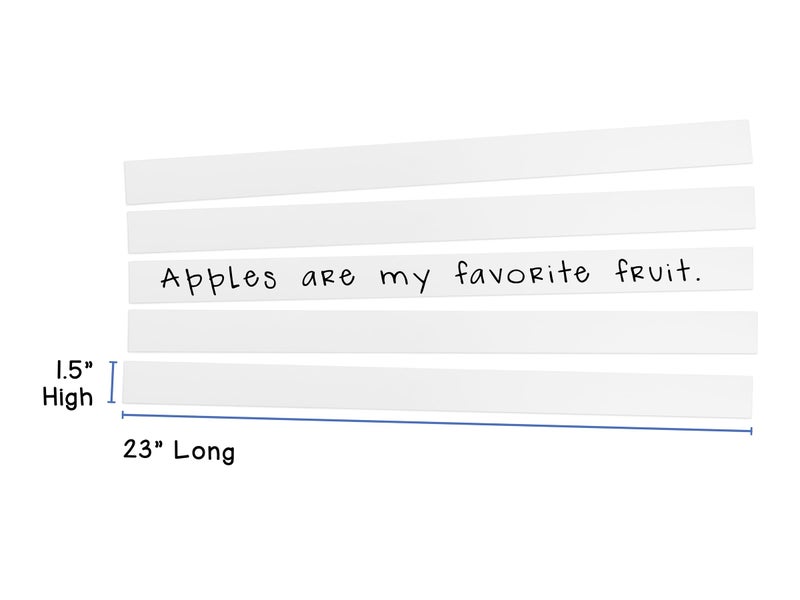 Hygloss Products White Sentence Strips - Great for Kids Arts and Crafts, Decorations, Classroom Activities - Cardstock - Unlined Thin Strip - 1.5" High x 23" Long Size - 100 Pieces - Image 3